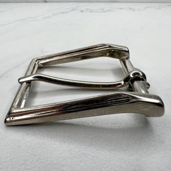 Silver Tone Simple Basic Belt Buckle - Picture 3 of 10